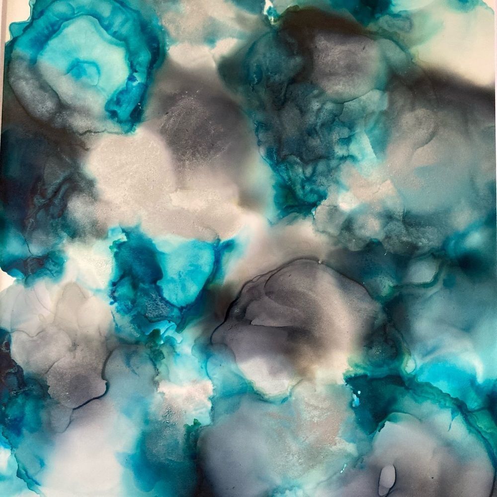 New Original Signed Artwork Alcohol Ink on Paper - Picture 3 of 6